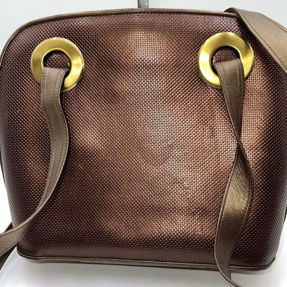 Stuart Weitzman Made in Spain Vintage Pebbled Copper Leather with Dustbag